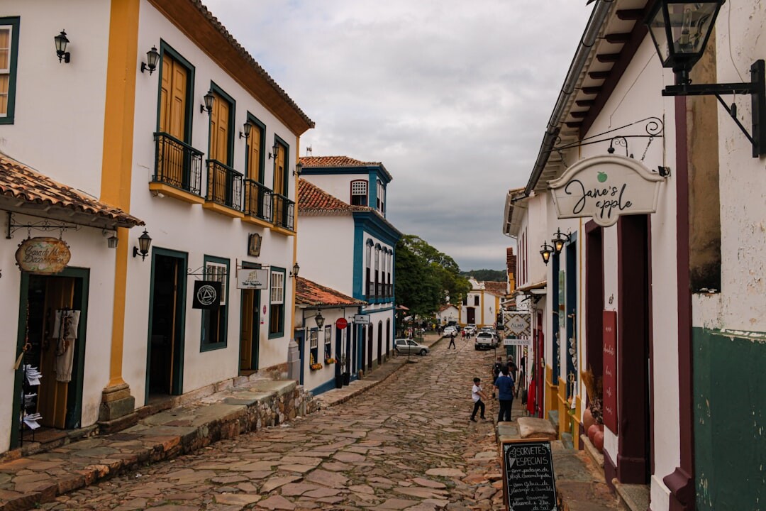 european cobblestone street